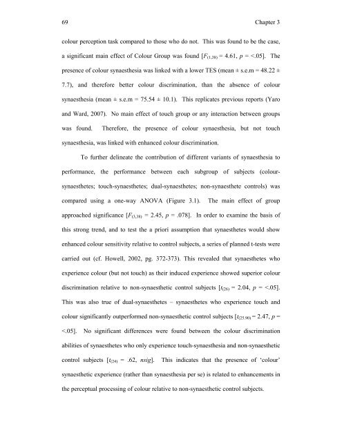 Mirror-touch synaesthesia: the role of shared ... - UCL Discovery