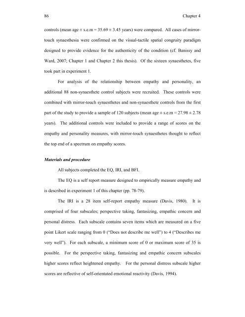 Mirror-touch synaesthesia: the role of shared ... - UCL Discovery