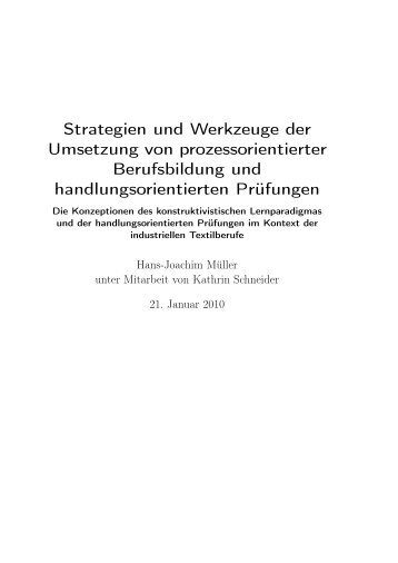 Strategien und Werkzeuge der Umsetzung von ... - BiBB