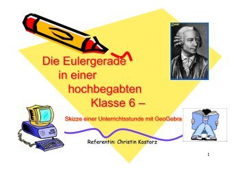 Die Eulergerade in einer hochbegabten Klasse 6 – Die Eulergerade ...