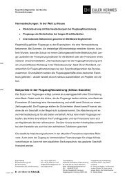 Eckpunkte in der Flugzeugfinanzierung (Airbus Garantie)