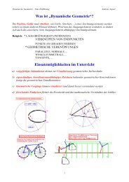 Was ist „Dynamische Geometrie“? Einsatzmöglichkeiten im Unterricht