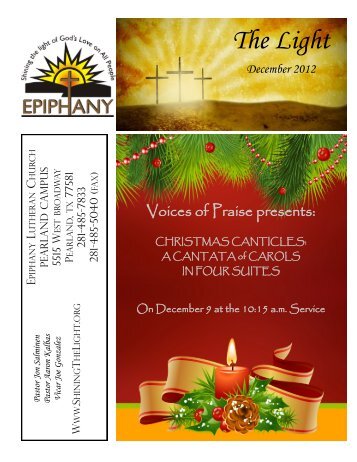 December Newsletter - Epiphany Lutheran Church - Home