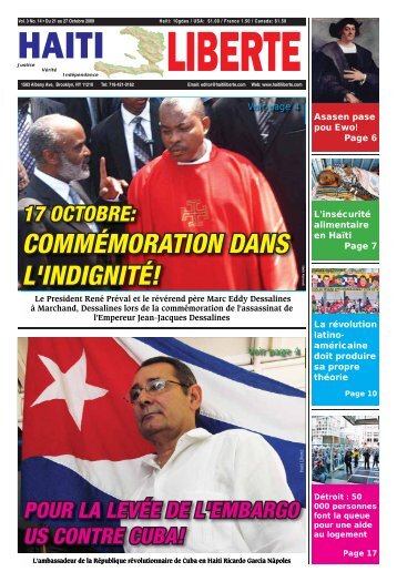 17 octobre: commémoration dans l'indignité! - Haiti Liberte