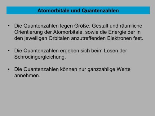 Allgemeine und Anorganische Chemie