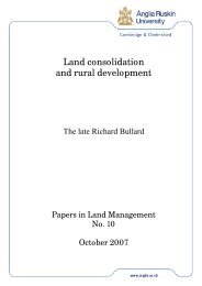 Land consolidation and rural development - Anglia Ruskin University