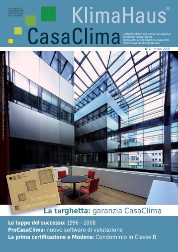 La targhetta: garanzia CasaClima - Meraner Bau KG