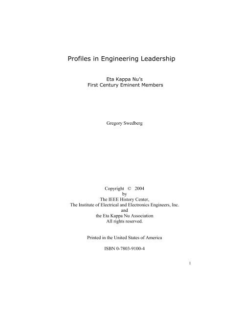 Profiles in Engineering Leadership - GHN