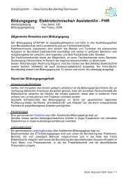 Elektrotechnische/r Assistent/in - Hans-Sachs-Berufskolleg