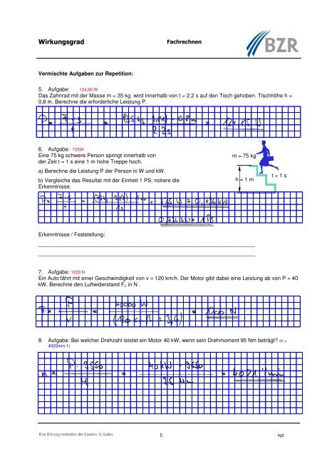 Wirkungsgrad η (sprich: Eta)