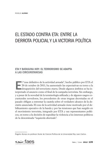 EL ESTADO CONTRA ETA: ENTRE LA DERROTA POLICIAL ... - Faes