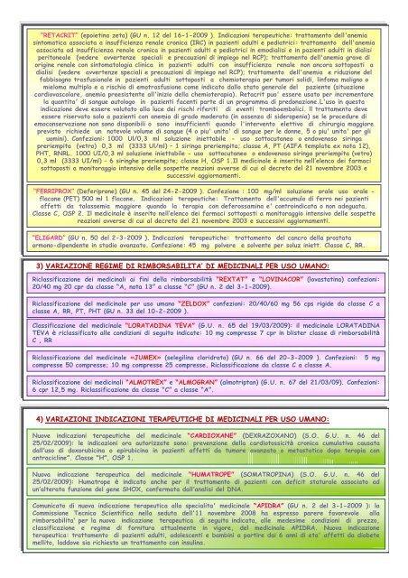 Aggiornamenti sui farmaci: Gazzette Ufficiali e Note Informative