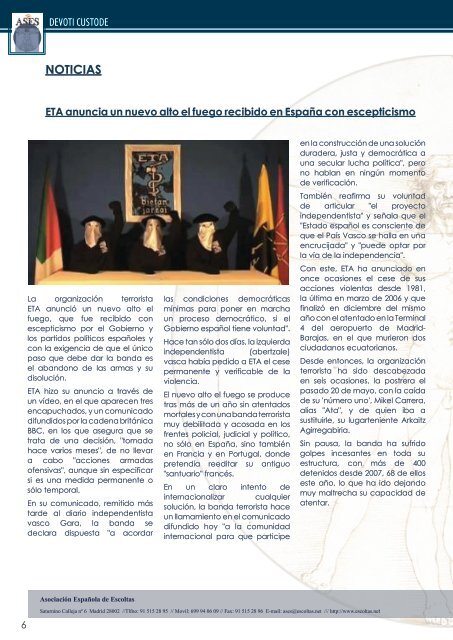 noticias - ASES Asociación Española de Escoltas