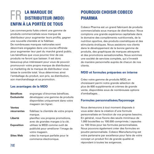 Download uw Private Label Brochure hier - Cobeco Pharma BV