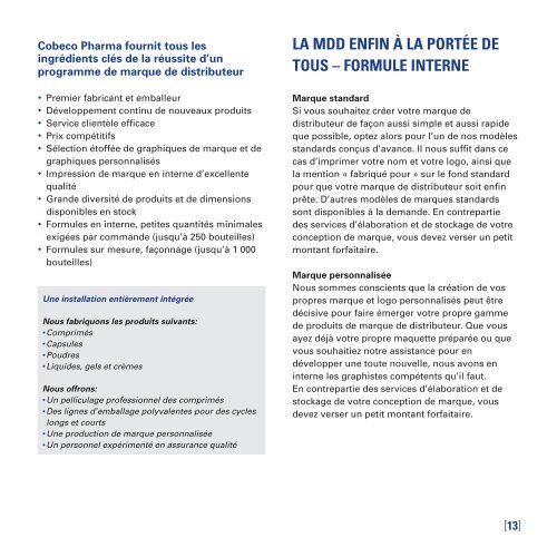 Download uw Private Label Brochure hier - Cobeco Pharma BV