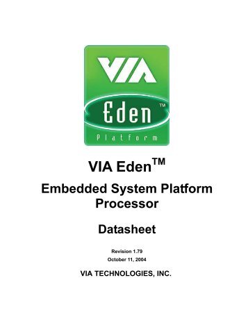 VIA Eden ESP Processor Datasheet V179.pdf - datasheets - Index of