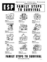 FAMILY STEPS TO SURVIVAL - CERT Los Angeles