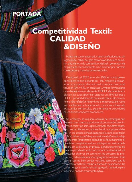 Competitividad Textil: CALIDAD &DISEÑO - ComexPerú