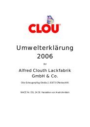 Umwelterklärung 2006 - Clou - CLOU.de
