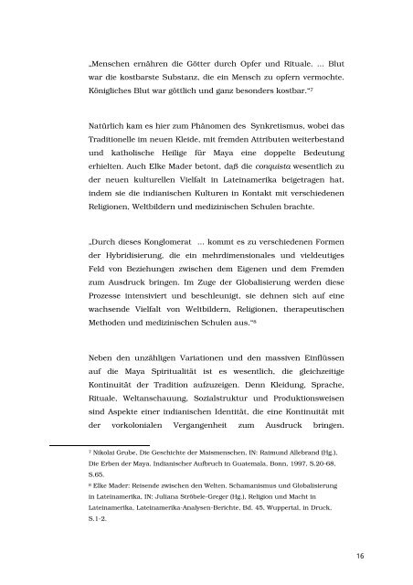 Maya Spiritualität und Globalisierung - Lateinamerika-Studien Online