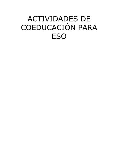 actividades de coeducación para eso - IES Fco. Romero Vargas