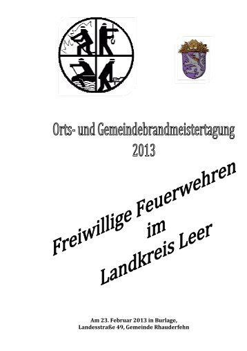 Kreisfeuerwehr Leer - Jahrbuch