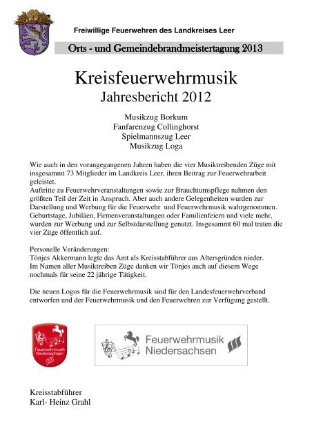 Kreisfeuerwehr Leer - Jahrbuch