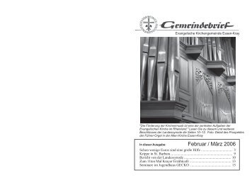 Februar / März 2006 - Evangelische Kirchengemeinde Essen-Kray