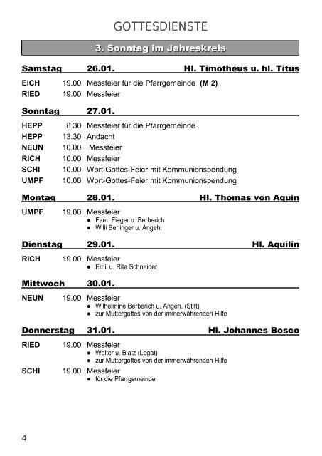 Gottesdienstordnung und Pfarrbrief vom 27.01.13 - Neunkirchen ...