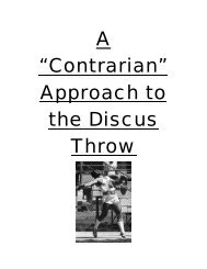 A “Contrarian” Approach to the Discus Throw - Dan John