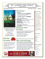 December 16th 2012 - St. Albert the Great Catholic Parish