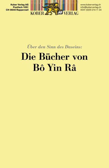 Die Bücher von Bō Yin Rā - Kober Verlag