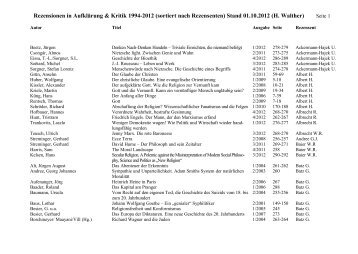 Rezensionen in AufklÄrung & Kritik 1994-2012 - Gesellschaft für ...