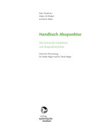 Handbuch Akupunktur - Verlag Systemische Medizin