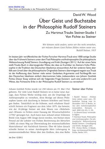 Über Geist und Buchstabe in der Philosophie Rudolf ... - Die Drei