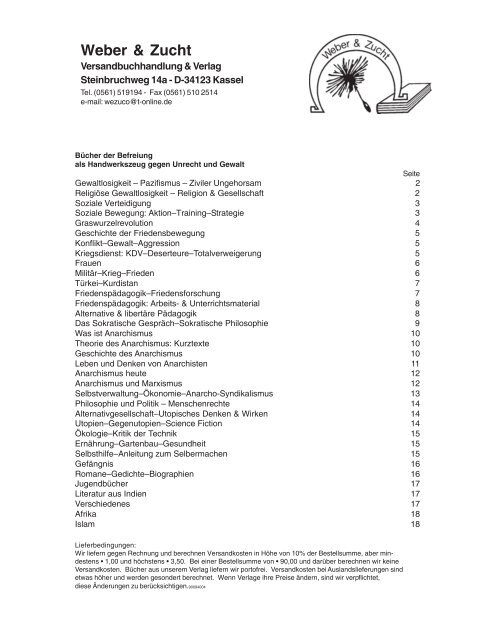 Katalog Weber & Zucht - Graswurzelrevolution