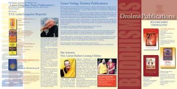 Drolma Publications - Buddhistische Klosterschule Ganden Tashi ...
