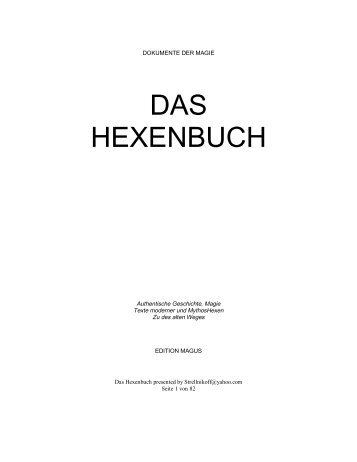 Das Hexenbuch.pdf - Brunoschneider.ch