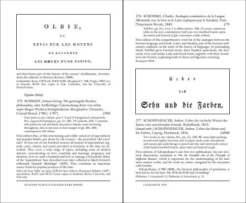 Susanne Schulz-Falster Catalogue Ten - Schulz-Falster Rare Books