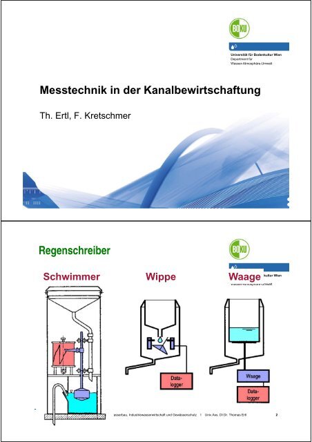 messtechnik kanal (ertl/kretschmer) - H81 Department Wasser ...