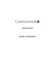 GastroTime Guide d'utilisation - Gastroconsult