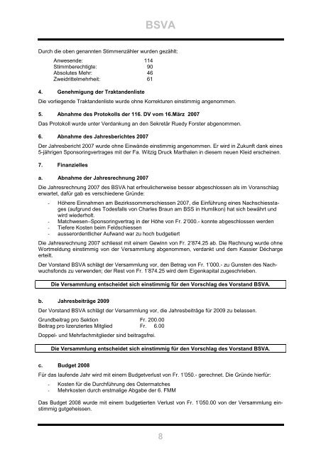 Jahresbericht Schützenmeister 300 m - Bezirksschützenverband ...