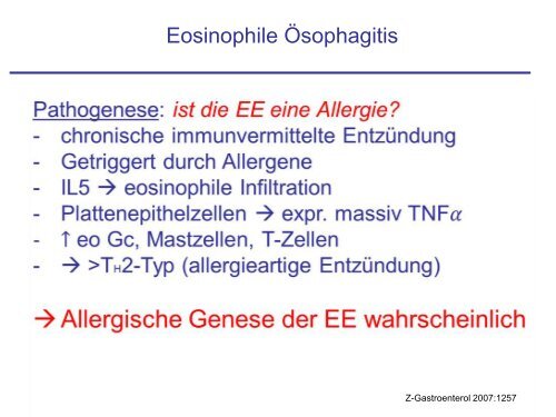 Eosinophile Ösophagitis