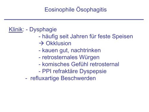 Eosinophile Ösophagitis