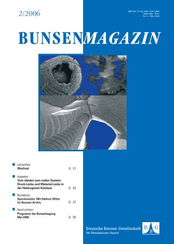 magazin bunsen - Deutsche Bunsengesellschaft für Physikalische ...