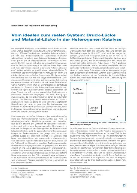 magazin bunsen - Deutsche Bunsengesellschaft für Physikalische ...