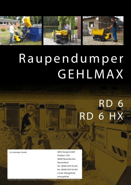 Raupendumper GEHLMAX - Ertl-tegtmeyer.de