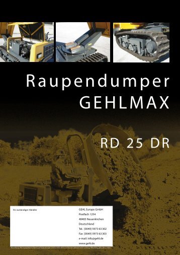 Raupendumper GEHLMAX - Ertl + Tegtmeyer GmbH