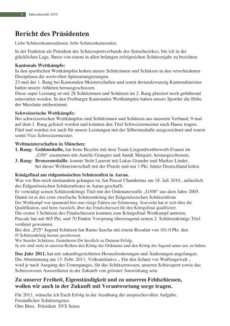 Jahresbericht_2010.pdf - Schiesssportverband des Sensebezirks
