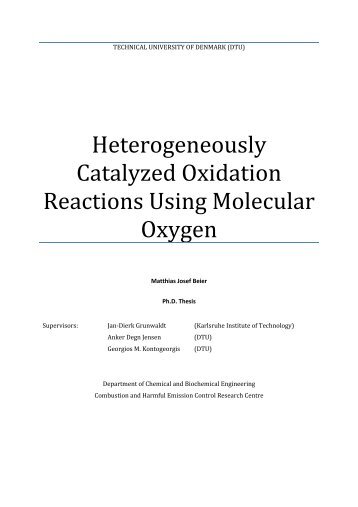 Heterogeneously Catalyzed Oxidation Reactions Using ... - CHEC